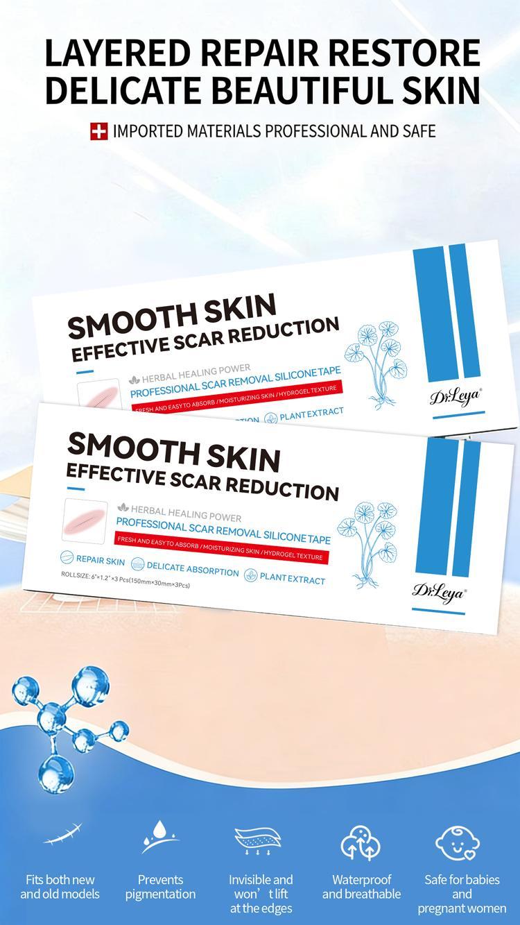 3-Piece Professional Silicone Scar Patches Surgical Scar Removal Silicone Patches Scar Removal Patches for Scar Rehabilitation Treatment