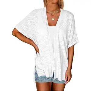 Wardrobe of a beautiful girl   Yekaty Lightweight Cardigans for Women Casual Summer Short Sleeve Cardigan Open Front Beach Coverups 2026