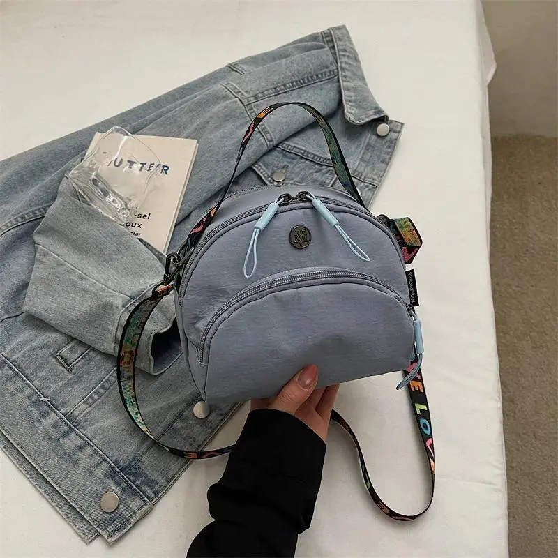 Fashionable Casual Shoulder Bags Multi Pocket Oxford Versatile Commuting Bags Macaron Color Casual and Simple Crossbody Bag