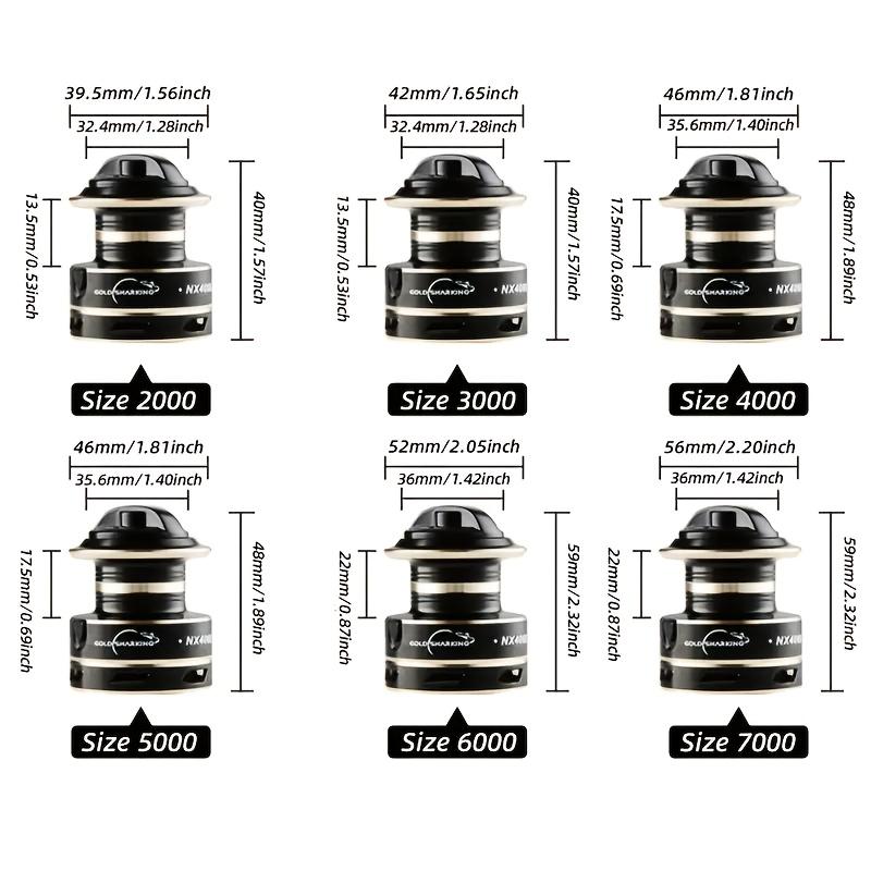 [W] NX Series Black Spinning Fishing Reel - Left-Handed, Durable PA/Nylon Construction, Smooth Casting & Retrieval for Freshwater & Saltwater Angling