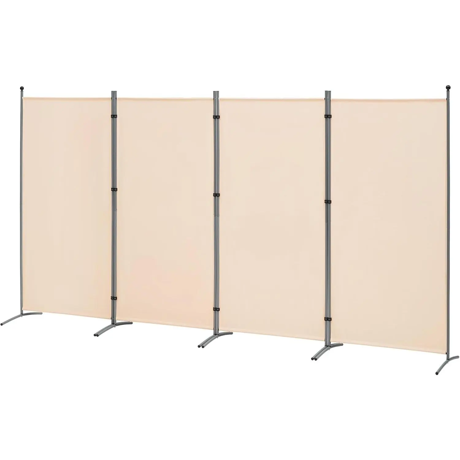 4 Panel Room Divider Folding Privacy Screen, Freestanding Fabric Partition Portable Room Partition Wall Dividers for Home Office Room Restaurant, 136" W X 72" H (Beige)