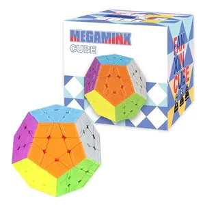 Megaminx Cube 3X3 Speed Magic Cube Dodecahedron Magnets Twelve Color Matching Frosted Touch Speed Puzzle Gift Professional Toys