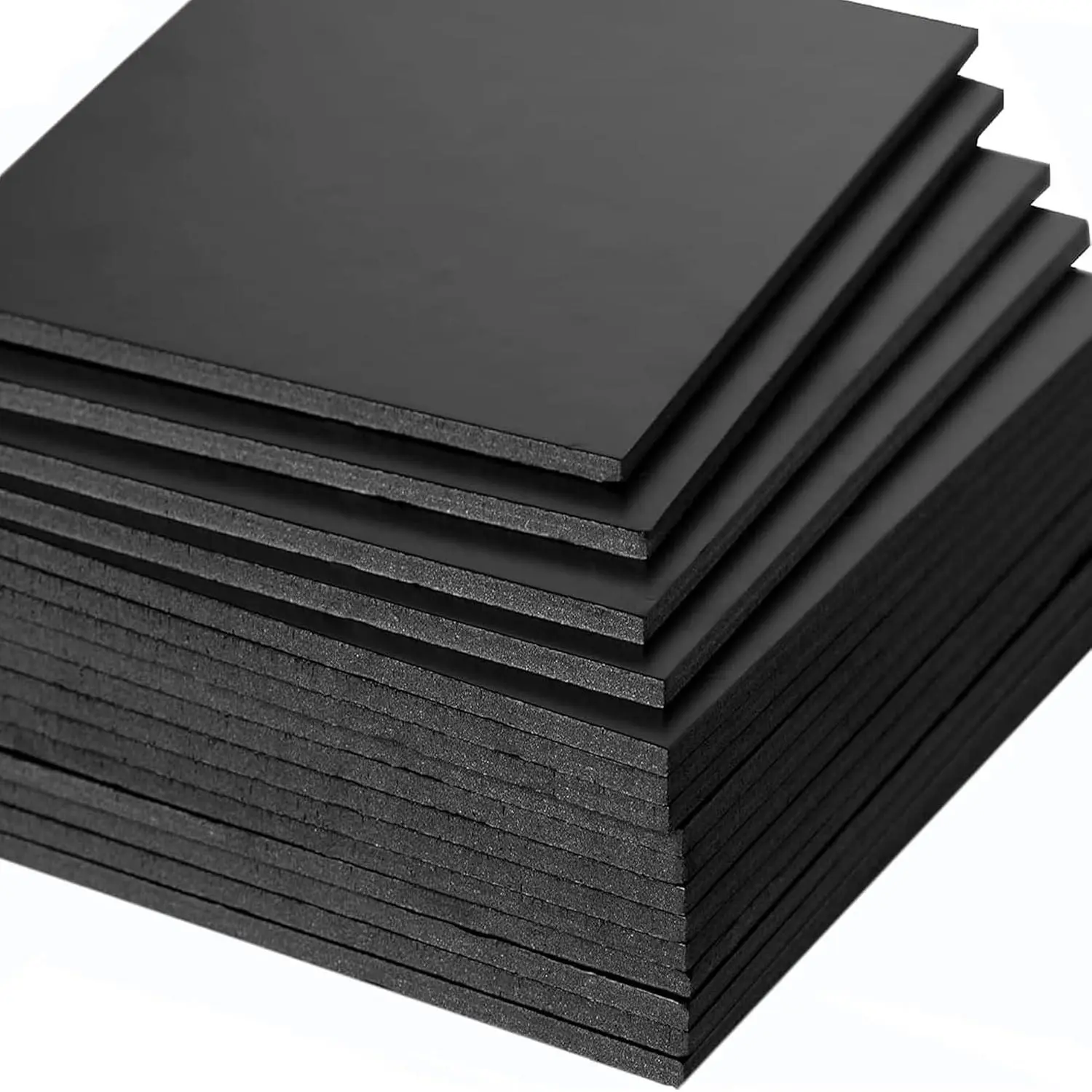 16-Pack Bulk Black Foam Boards, 11.7x16.5 in, 5/16 in (5MM) Thickness Polystyrene Sheets, Double-Sided Poster Boards for Art Projects & Displays
