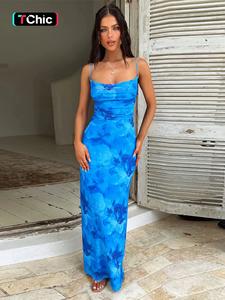 women's rose print ruched lace up backless cami dress, soft sleeveless spaghetti strap bodycon long dress for summer, fashion women's dress for beach holiday, dresses for women, feminine summer dresses, womenswear, lightweight elegant dress women