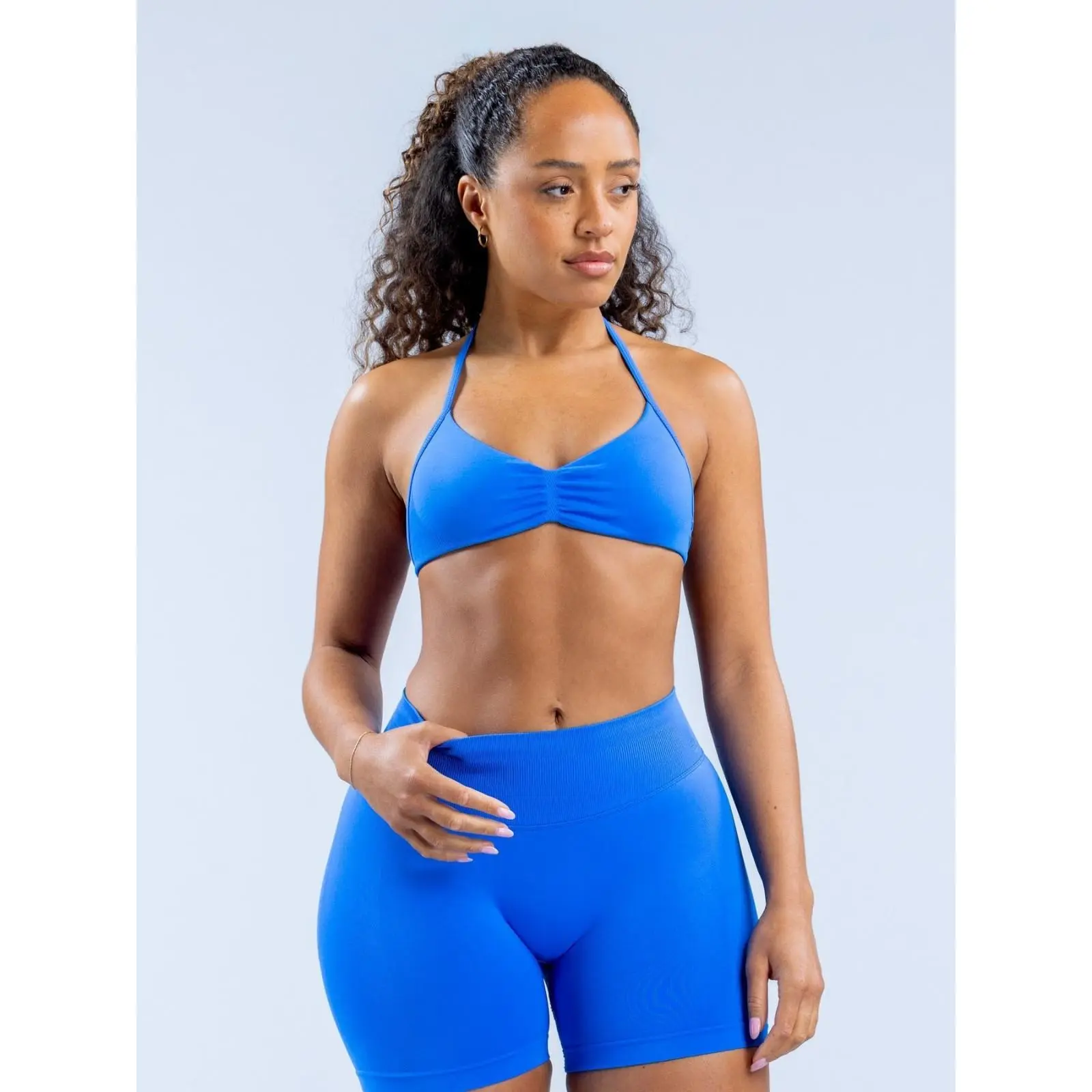 Women's 2-Piece Yoga Workout Set - Sports Bra & High-Waist Biker Shorts for Gym Fitness, Multiple Colors Activewear