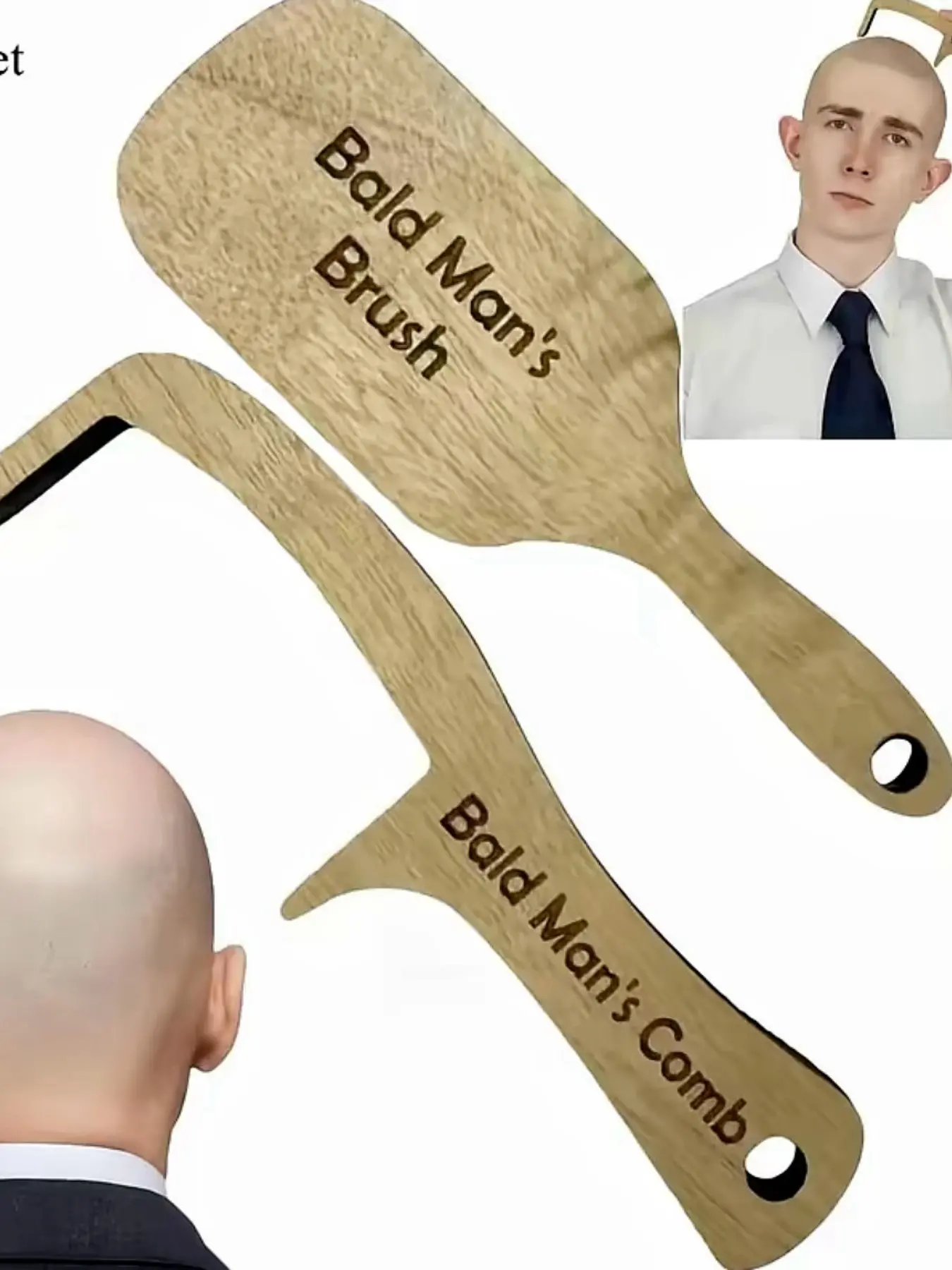 1pc Gag Bald Men Comb Set, Humorous Prank Design for Friends Coworkers Elders, Party Fun Gift, Creative Prank Gift, Prank Gifts, Perfect for Laughs and Surprises