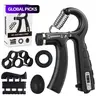 Hand Grip Strengthener Kit 5 Pack Adjustable Finger Forearm Hand Exerciser | Adjustable Grip Trainer, Finger Stretcher & Stress Ball Set for Strength Training & Hand Exercises Strength Training Equipment #GLOBAL PICKS