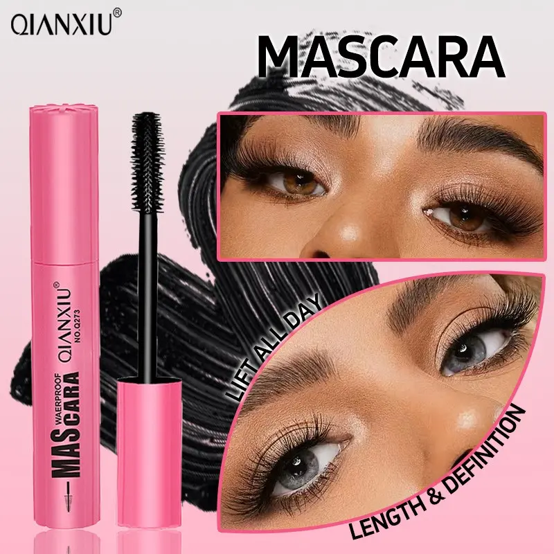 Qianxiu Tube Volumizing Eyelash Mascara, Waterproof Smudge-Proof, Lengthening Curling, Barbie Doll Eye Look, Tiktok Viral, Lengthening Lift Mascara