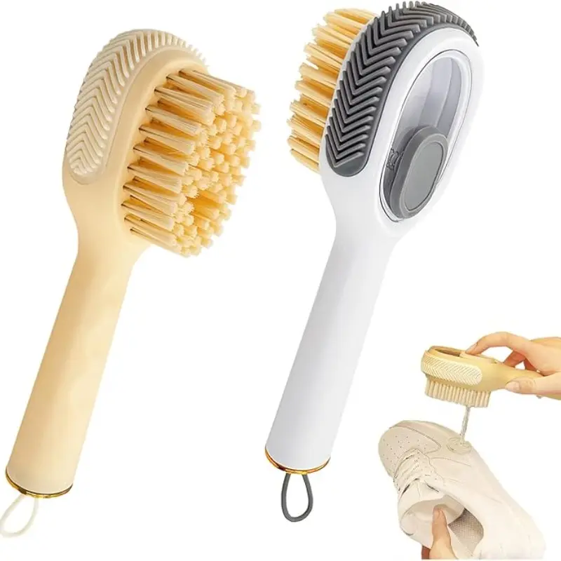 Multi-Functional Liquid-Filled Soft Bristle Cleaning Brush, Ideal for Stain Removal, Shoe Brush, Essential Rental Cleaning Tool