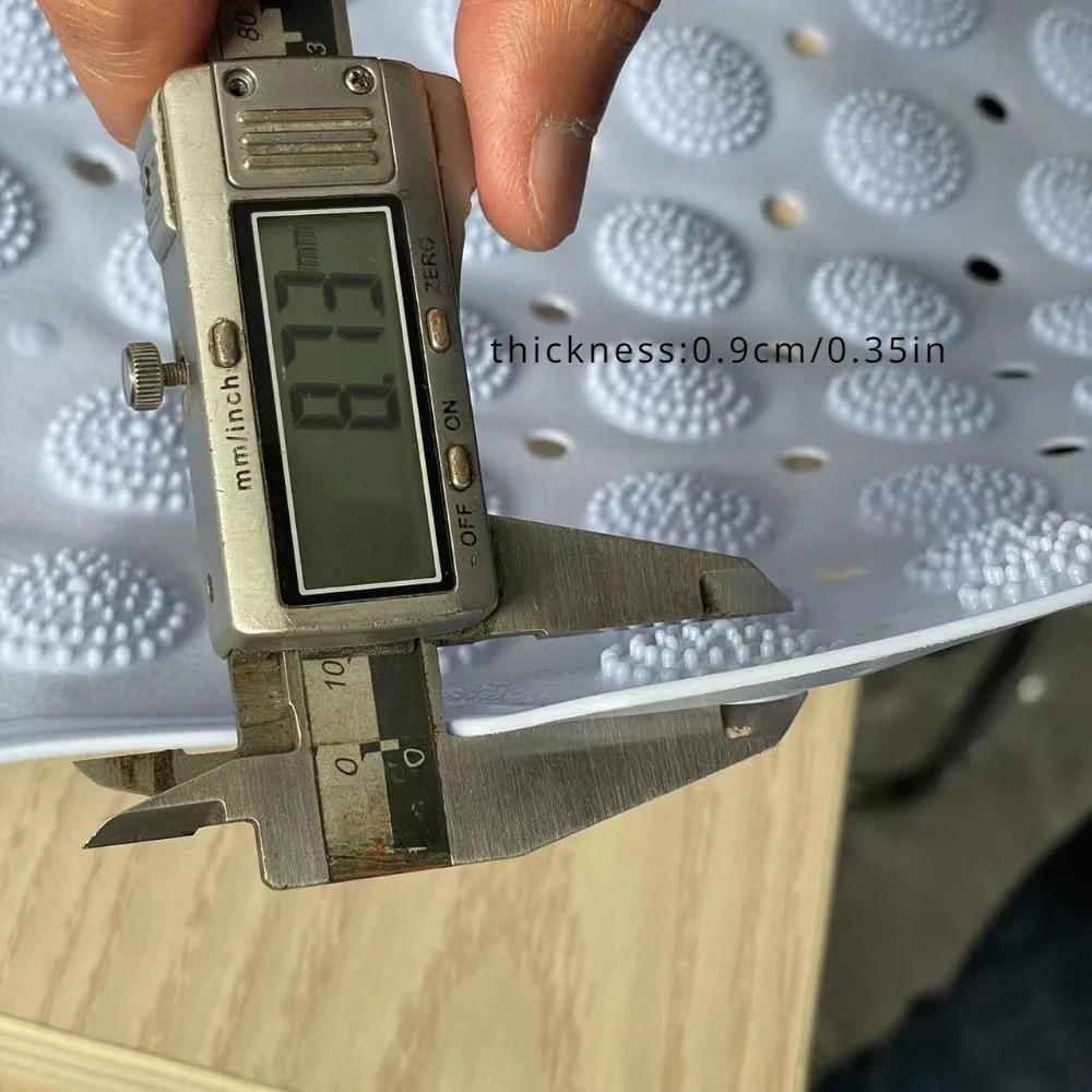 1pc non-slip shower mat, bathtub mat with drain holes and suction cups, foot massage shower rug, home bathroom, bathroom necessities