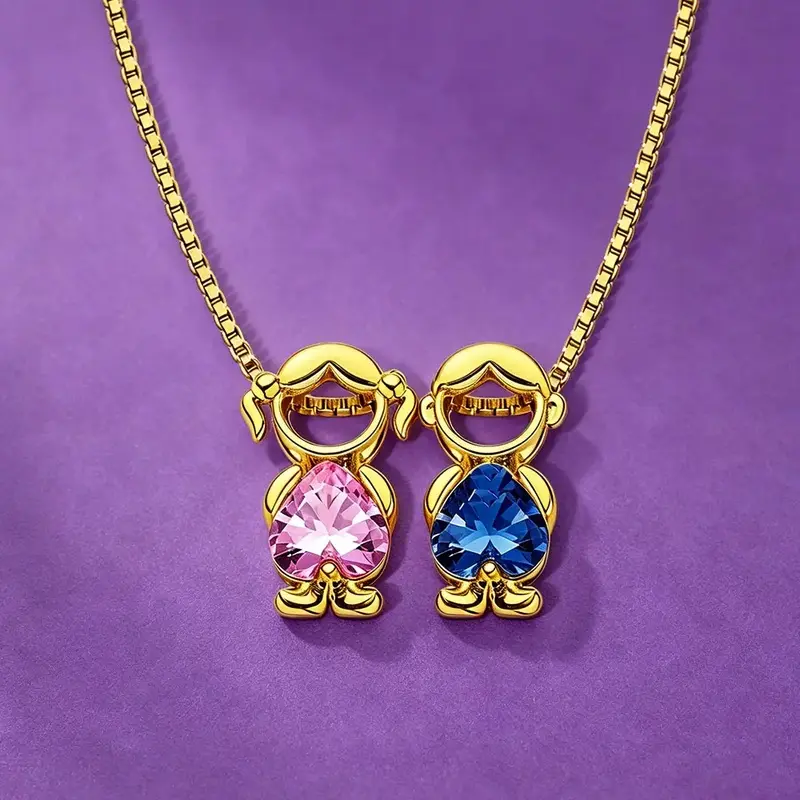Women’s Family Birthstone Pendant Necklace, Boy and Girl Children Charm Jewelry, Kids Birth Month Stone Necklace for Mom Grandma, New Mother Gift, Mother’s Day Birthday Anniversary Keepsake # season jewelry