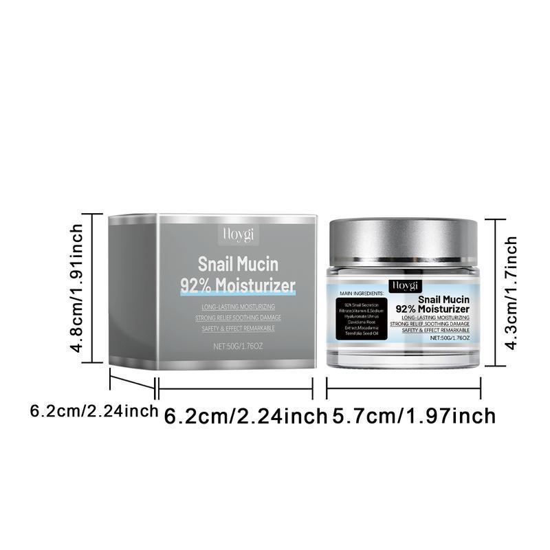 Snail Mucin Moisturizer, 1/2 Counts Hydrating Nourishing Face Cream, Moisturizing Face Cream, Face Lotion for Women & Men, Skin Care Product for Daily Use, Daily Moisture Nourishing