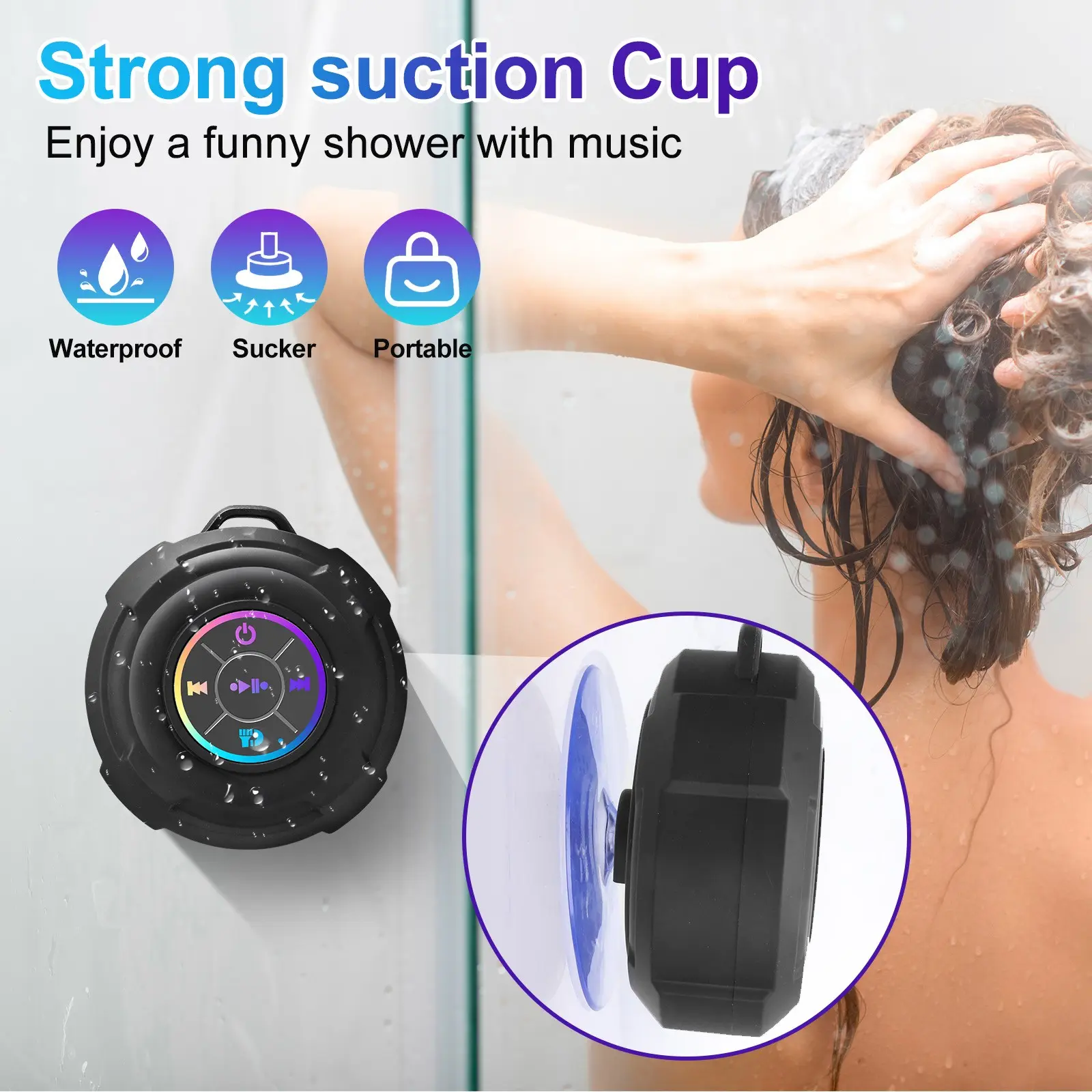 Portable Wireless Bluetooth-compatible Speaker, Outdoor Waterproof Ipx4, Mini Desktop Home Speaker, High Fidelity Sound, Compatible with Phones and Computers