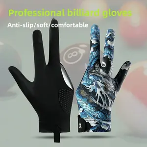 Billiard gloves leak three fingers left and right hands single smooth elastic ice silk breathable non-slip thin billiard gloves men and women