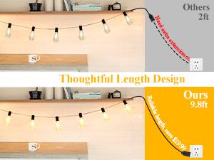 Outdoor String Lights Patio Lights Shatterproof ST38 Vintage Edison Bulbs, Outside Hanging Light Waterproof for Porch, Deck, Garden, Backyard, Balcony Outdoor Decorative String Lights for Halloween, Christmas