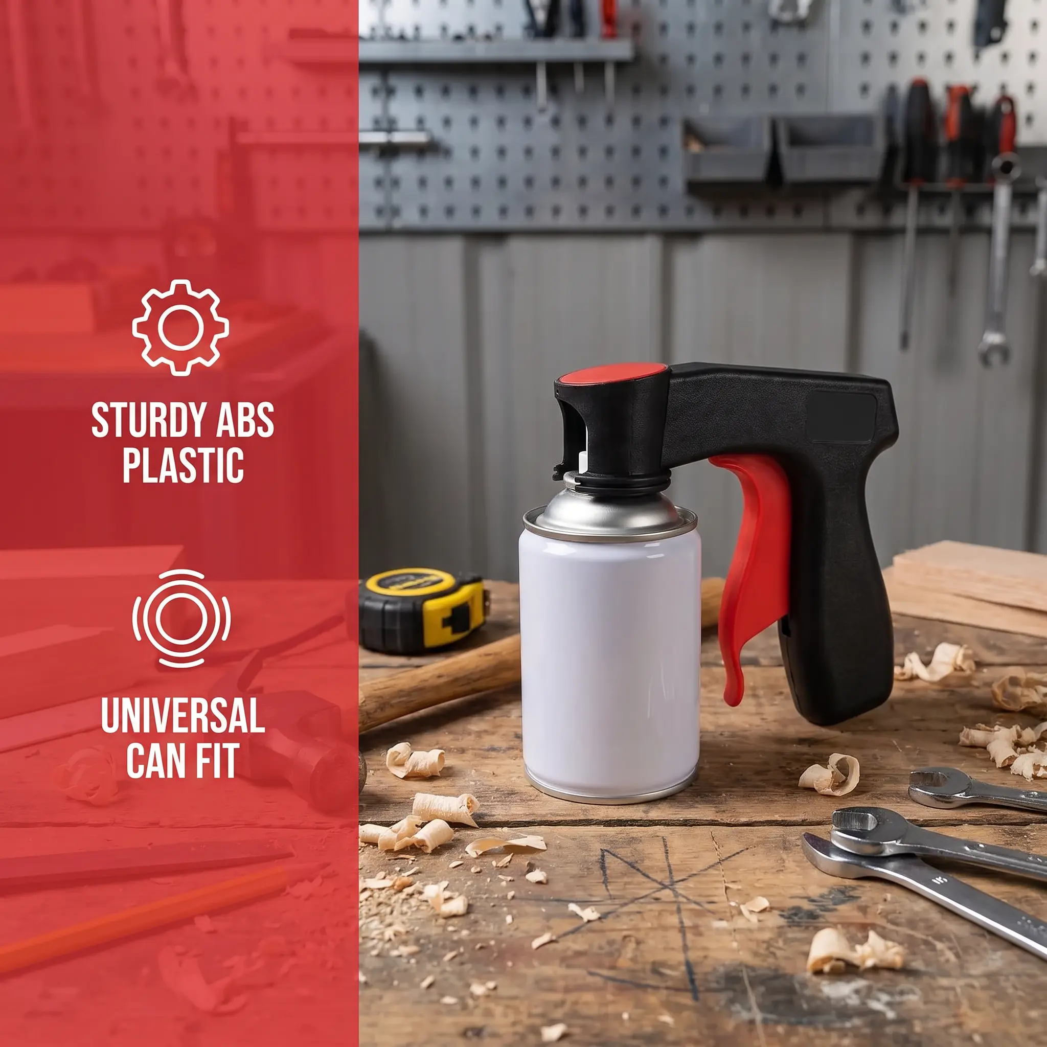 Ergonomic Spray Can Handle, Comfort Grip Accessory Reduces Finger Fatigue, Easy Control for Car Painting, DIY Crafts & Renovation Projects