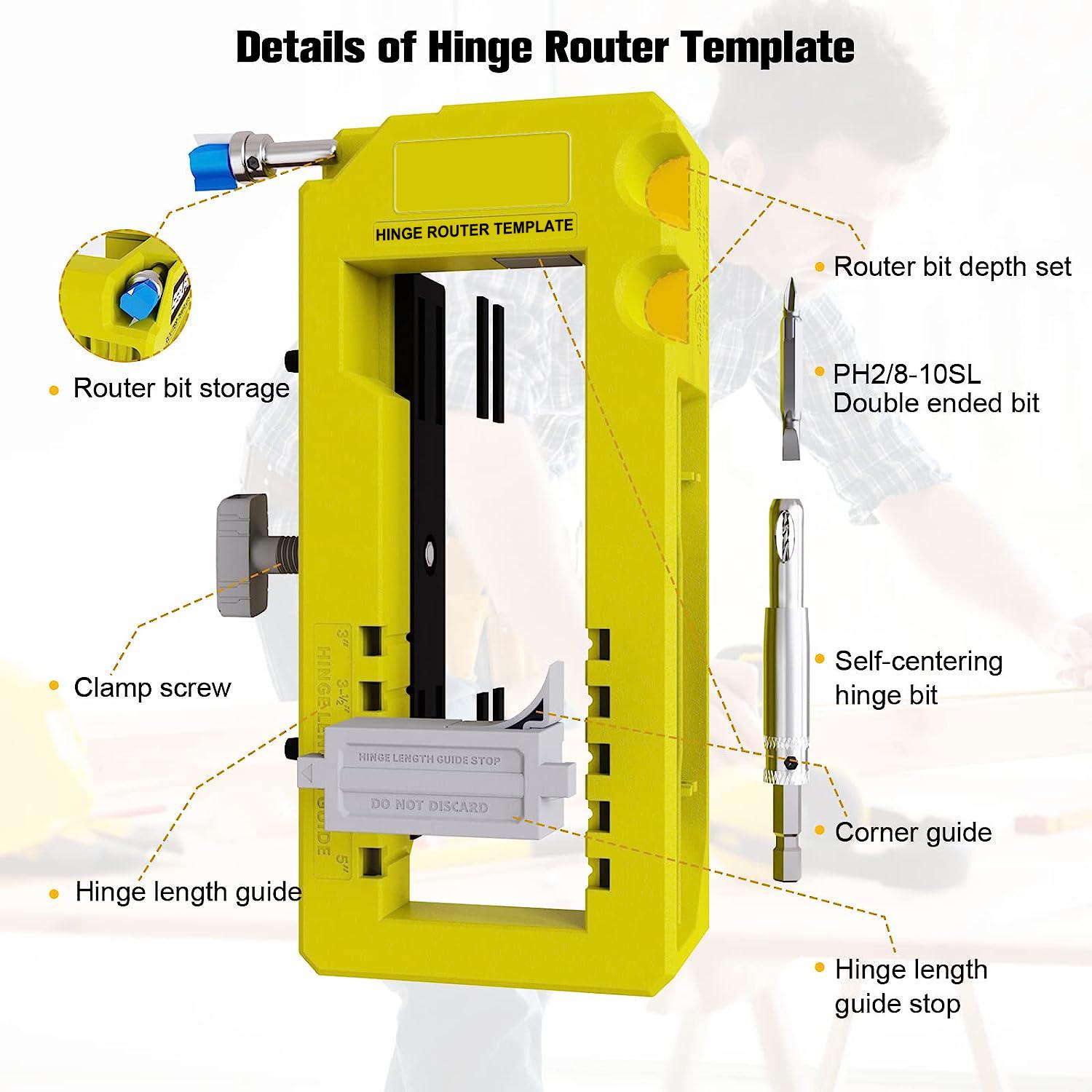 Hinge Door Lock Hole Positioner Kit Set, Hinge Door Lock Installation Kit, Mortiser Template Holder Orifice Locator, Door Hardware Tool