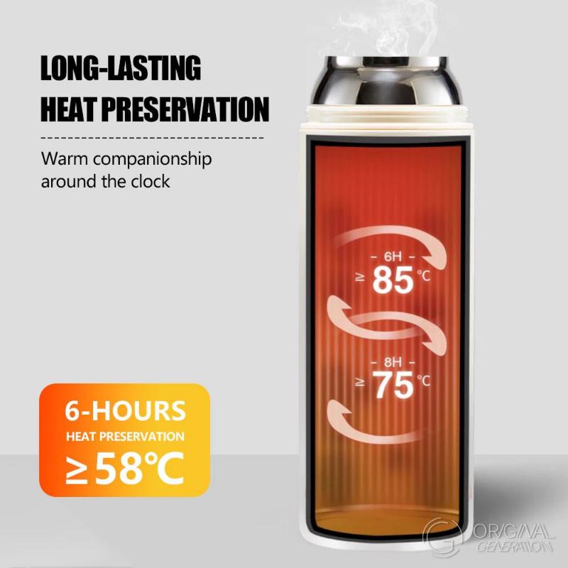 316 Steamer Pressure Thermos 500ml/17oz 12 Hours Hot 12 Hours Cold.