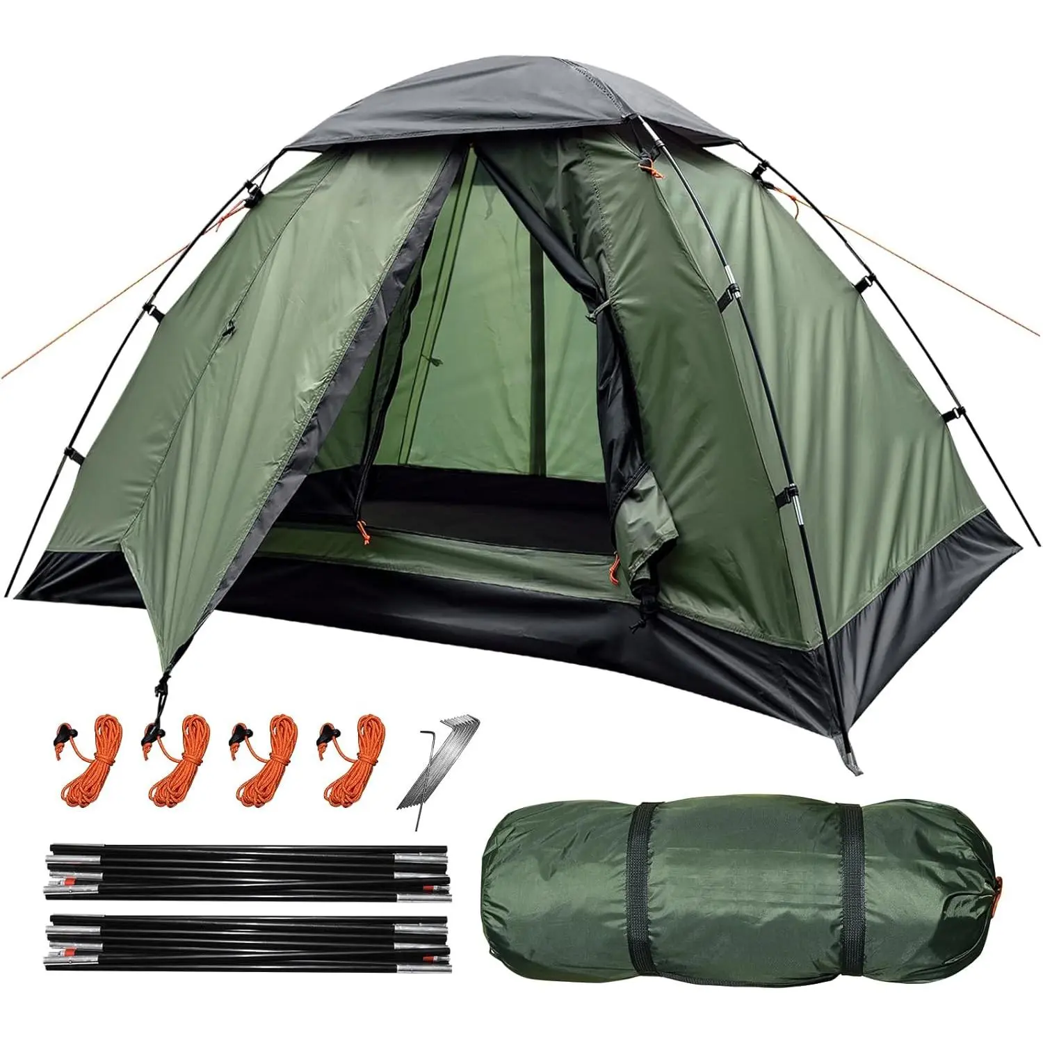 Backpacking Tent for Camping Hiking Ultralight Tent for Waterproof Windproof Outdoor Two Doors Tents Easy Quick Setup Lightweight Instant Tents