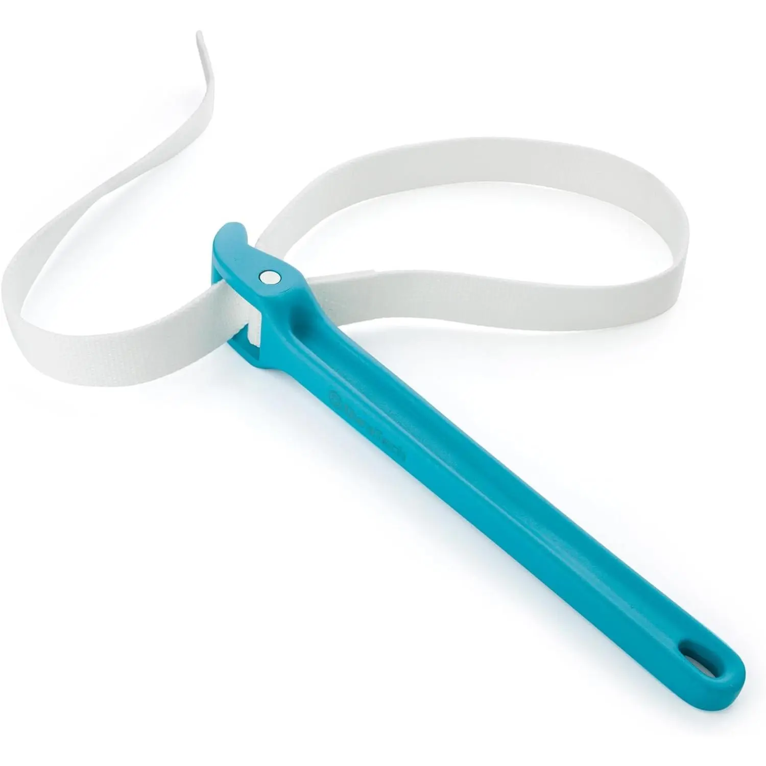 Strap Wrench 12" Handle, Adjustable Nylon Strap Pipe Wrench, Blue | Oil Filter Strap Opener Wrench