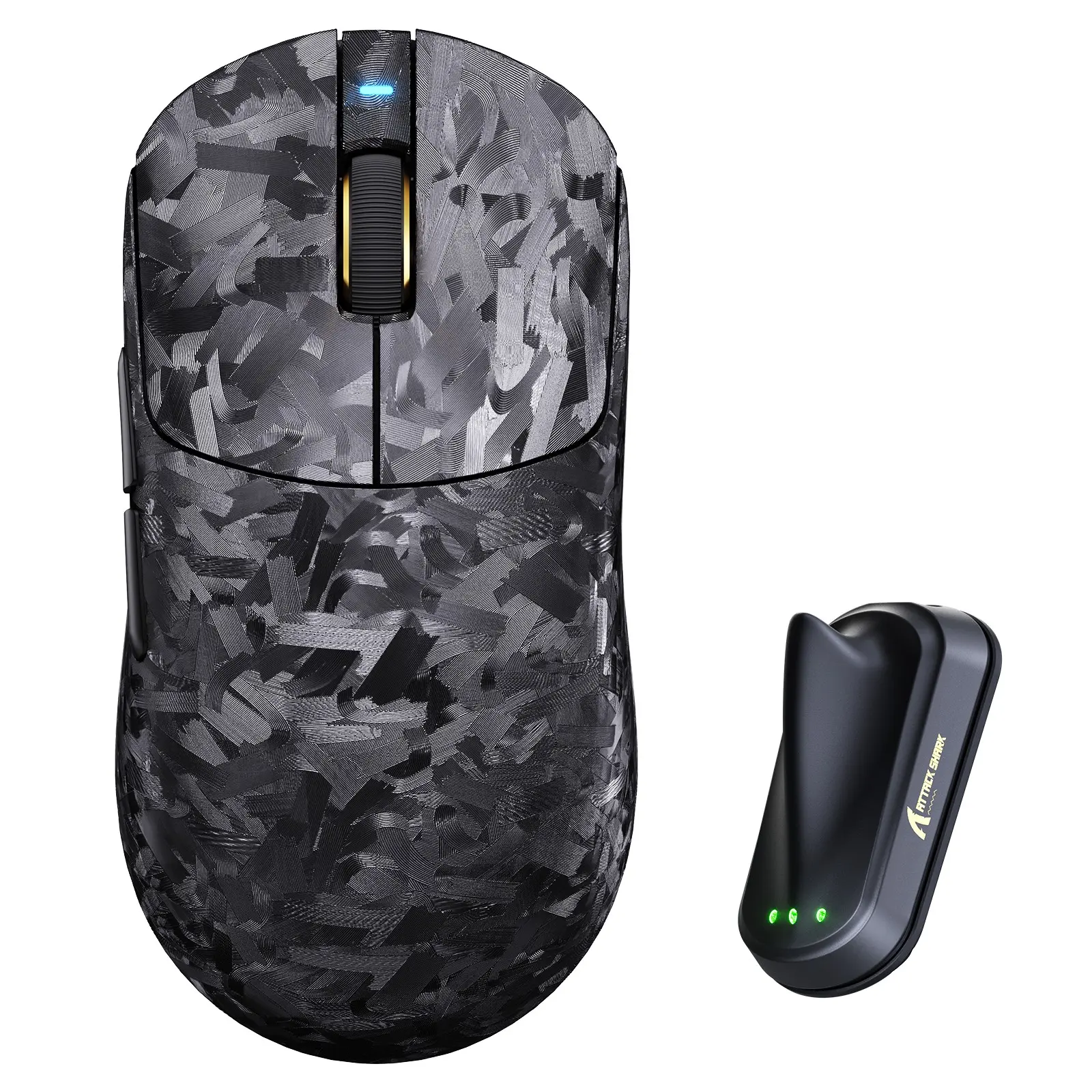 Attack Shark Rs3 Ultra Carbon Fiber Wireless Gaming Mouse, Paw3955max Model, High-Performance Game Controller, Comfortable Grip Design