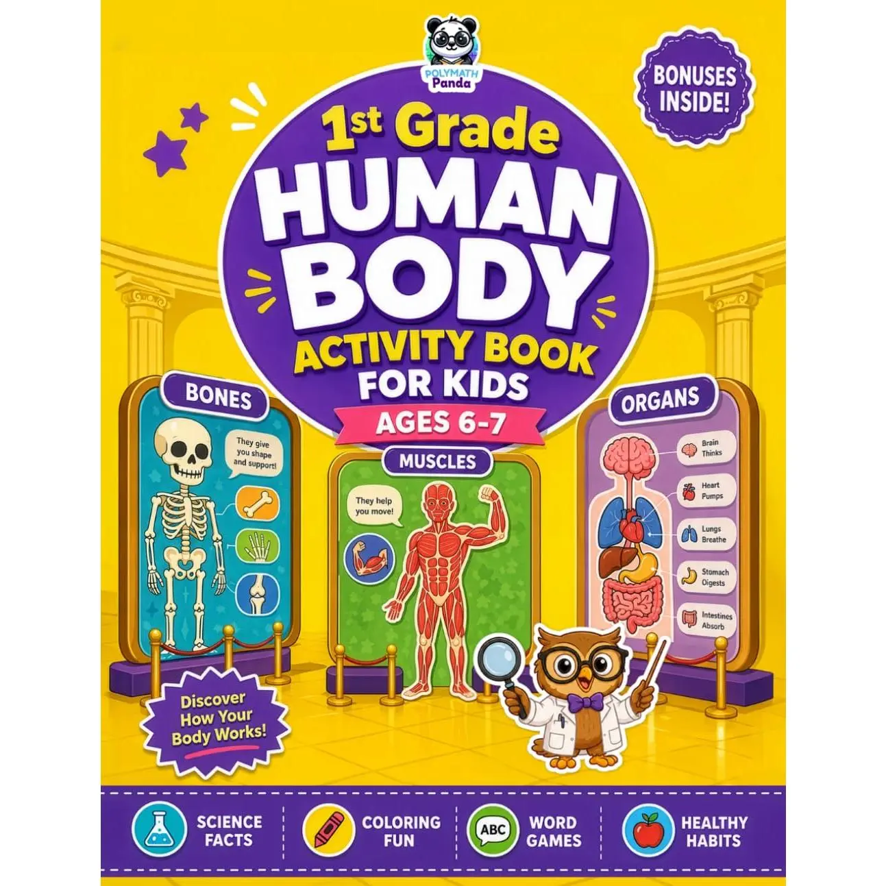 1st Grade Human  Activity Book for  Ages 6-7: Fun Daily Practice Science Workbook, STEM & Teaching Resource for Homeschool, Classroom, Summer ...  Habits & Creative Worksheet Lessons - Paperback