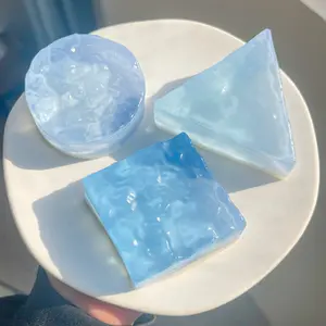 Bright Ocean Mousse Fidget Toy Squishy Square Squeeze Toys Super Soft Circle Antistress Pinch Decompression Sensory Toy