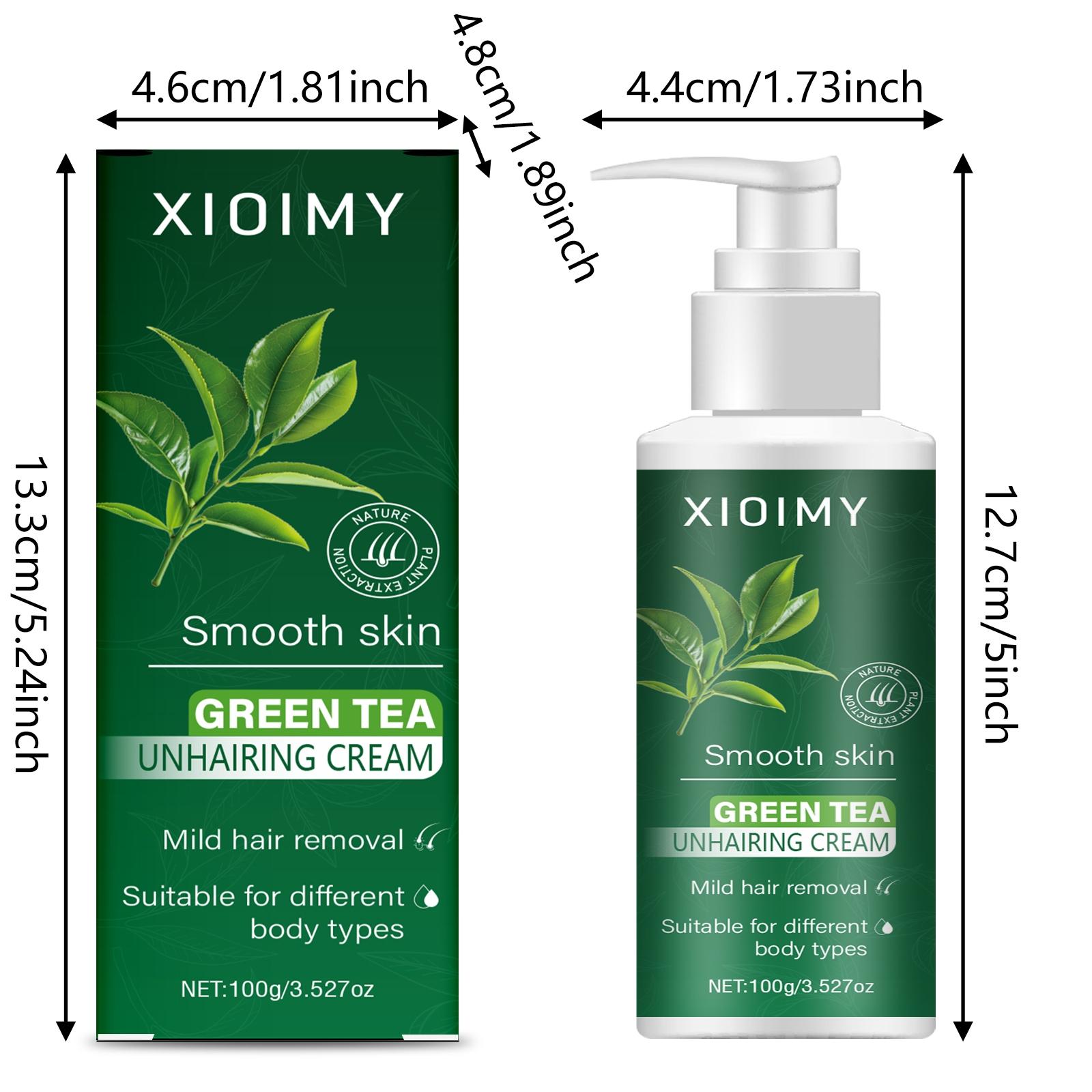 Tea Depilatory Hair Removal Cream 100g, Gentle Non-Irritating Formula, Quick 5-Minute Hair Removal, Suitable for Sensitive Areas, for Men and Women, Body Care, Hair Removal Product