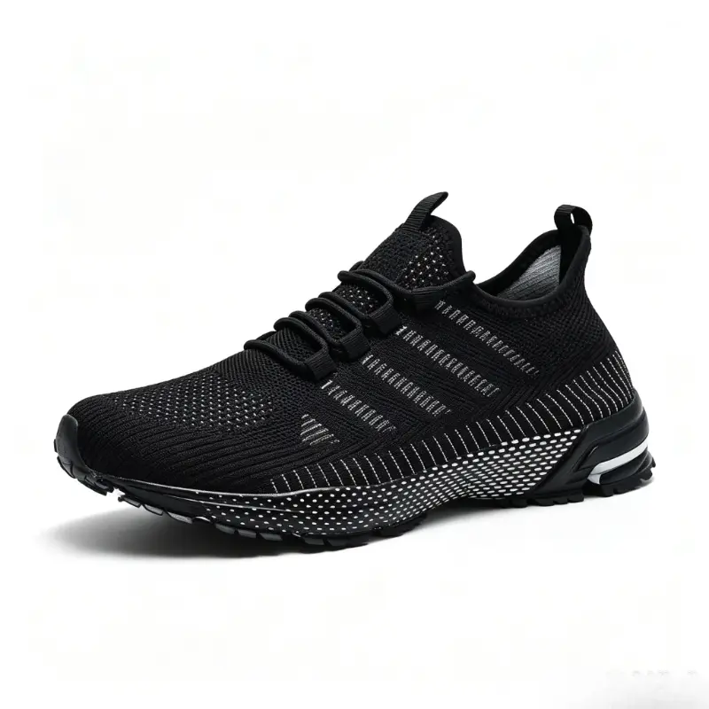 Breathable Knit Sports Trainers Slip On Design With Heel Pull Tabs Shock Absorption Support Sole Wear Resistant Anti Slip Traction Bottom Lightweight Anti Odor Mesh Athletic Shoes Versatile Outdoor Running Fitness Daily Commute Casual Sneak