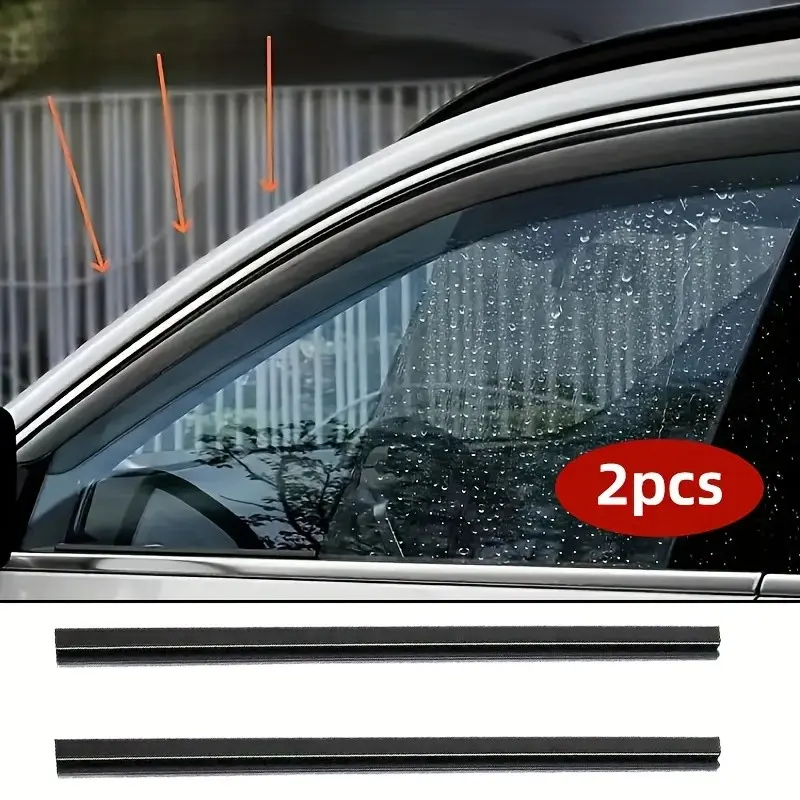 2-Pack Car Side Window Wipers, Universal Rain Wiper Blades for Driver and Passenger Windows, General Purpose Auto Wiper Strips, Vehicle Wipers