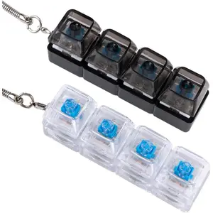 LED Keyboard Keychain Fingertip Toy – Mechanical Clicky Toy for Stress Relief Fun Light-Up Pendant for Kids & Adults Anxiety Relief Gift for Boys & Girls Valentine's Day Present
