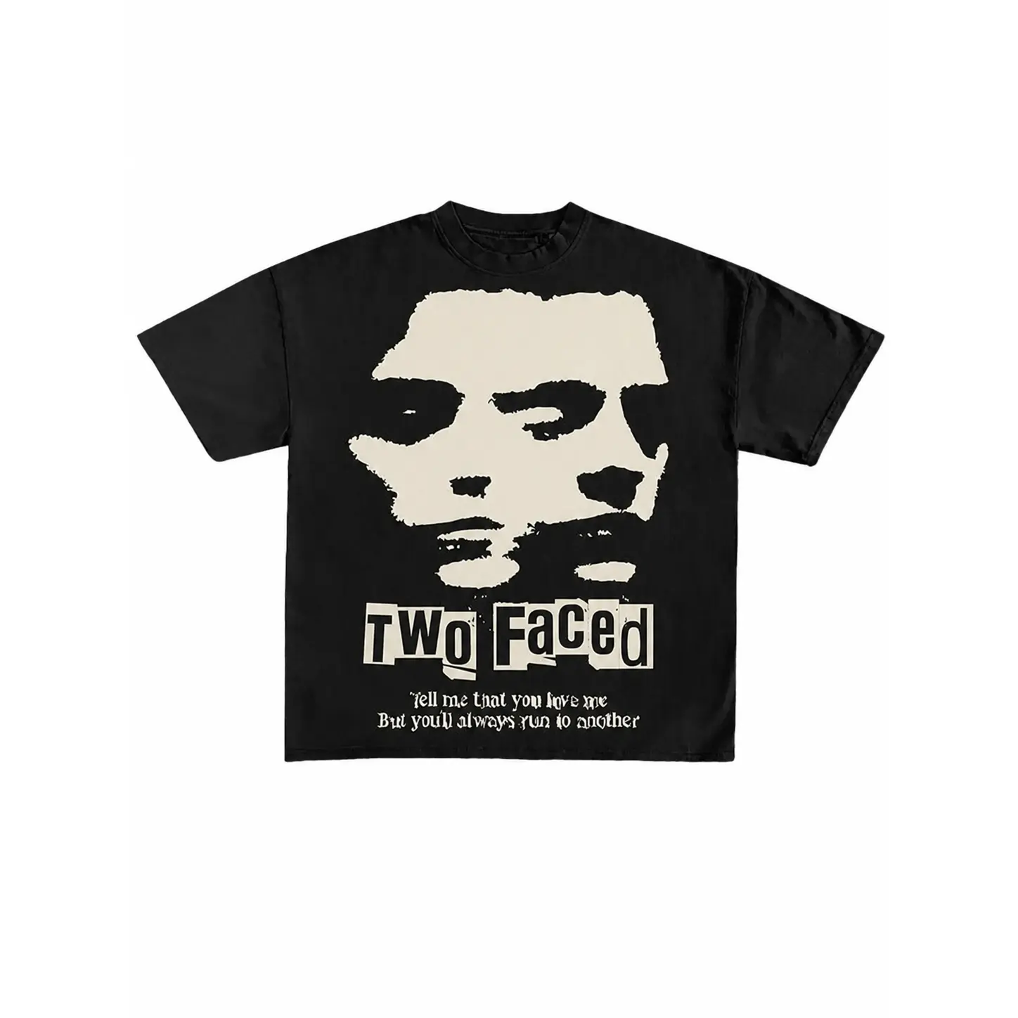 Two Faced Print Short Sleeve Graphic Unisex T-Shirt Women's Shirts,Womenswear, Cotton Summer Shirts,Hoodie and Sweatshirt for autumn and winter