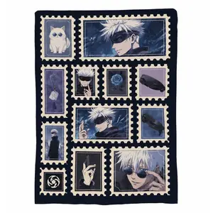 Jujutsu Kaisen Gojo Flannel Throw Blanket, Soft Cozy Anime Blanket for Bed, Couch & SofaWarm Gift For Birthday,Christmas,Multiple Blanket summerwins,summerwins
