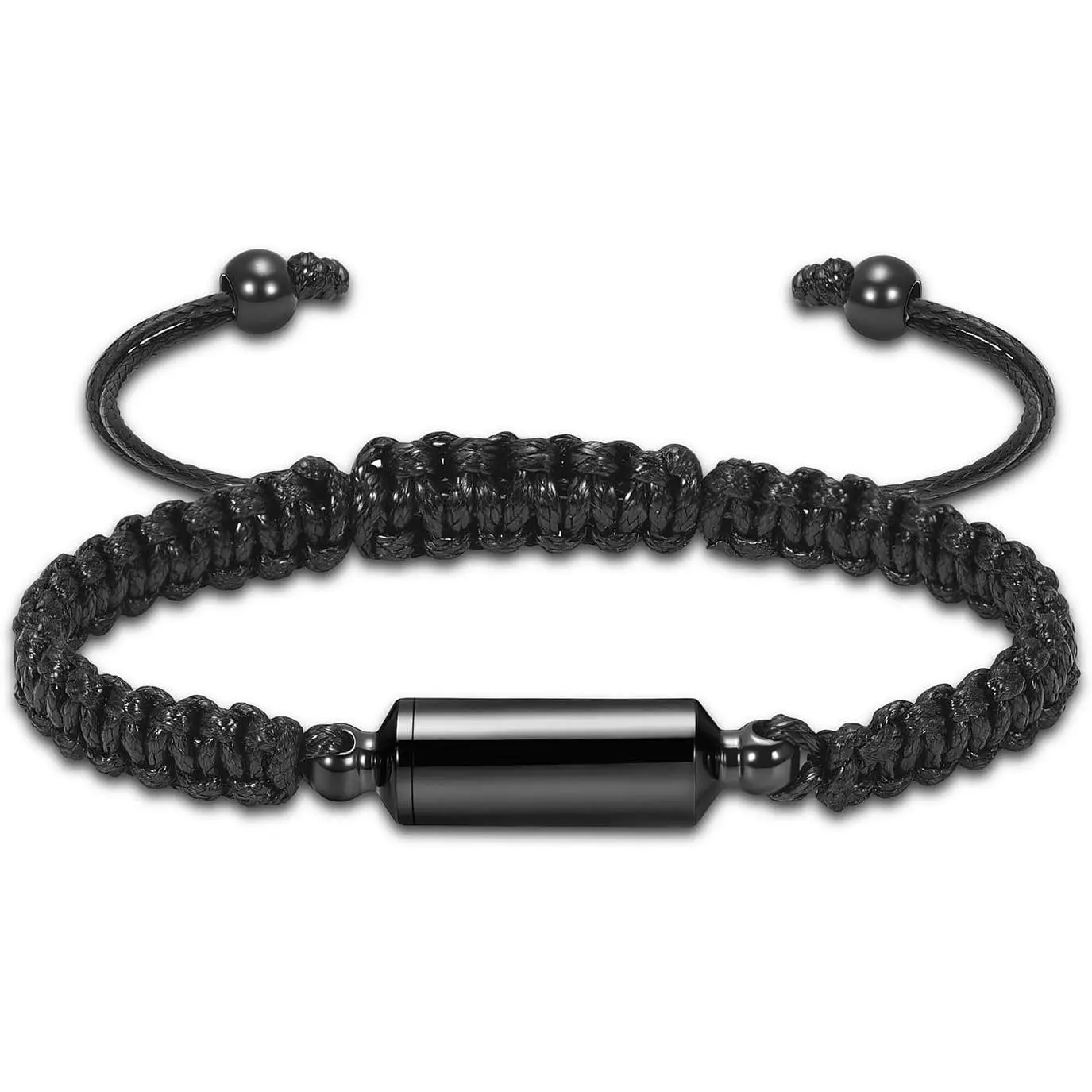 Cylinder Urn Bracelet for Ashes for Women Men |  Cremation  Memorial  Adjustable Rope Bracelet for Human  Ashes