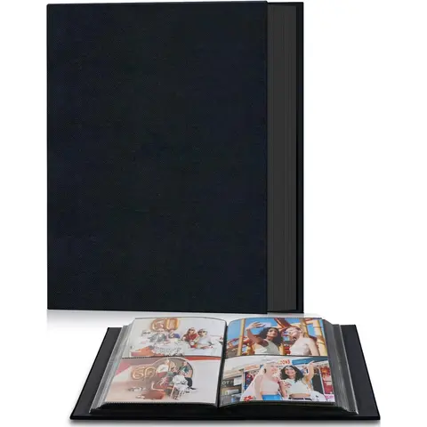 Linen Hardcover Photo Keeper Album for Family - 4x6 Photos, 200 Pockets, 7.1x9.6x2.1 inches, Acid-Free, PVC-Free, Dust-Proof, Moisture-Proof, Elegant Look, Home Decor, Ideal to Preserve Memories, New Couples' Wedding Gift