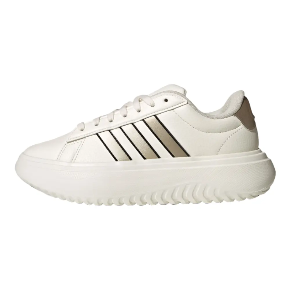 adidas Grand Court Platform Synthetic Leather Comfortable Fashion Slip Resistant Durable Low Top Tennis Shoes JS2944