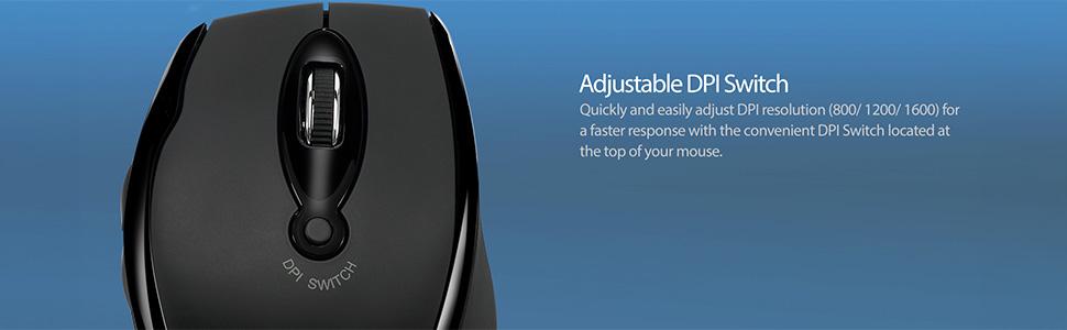 M20B Wireless Ergonomic Optical Mouse, Black Color