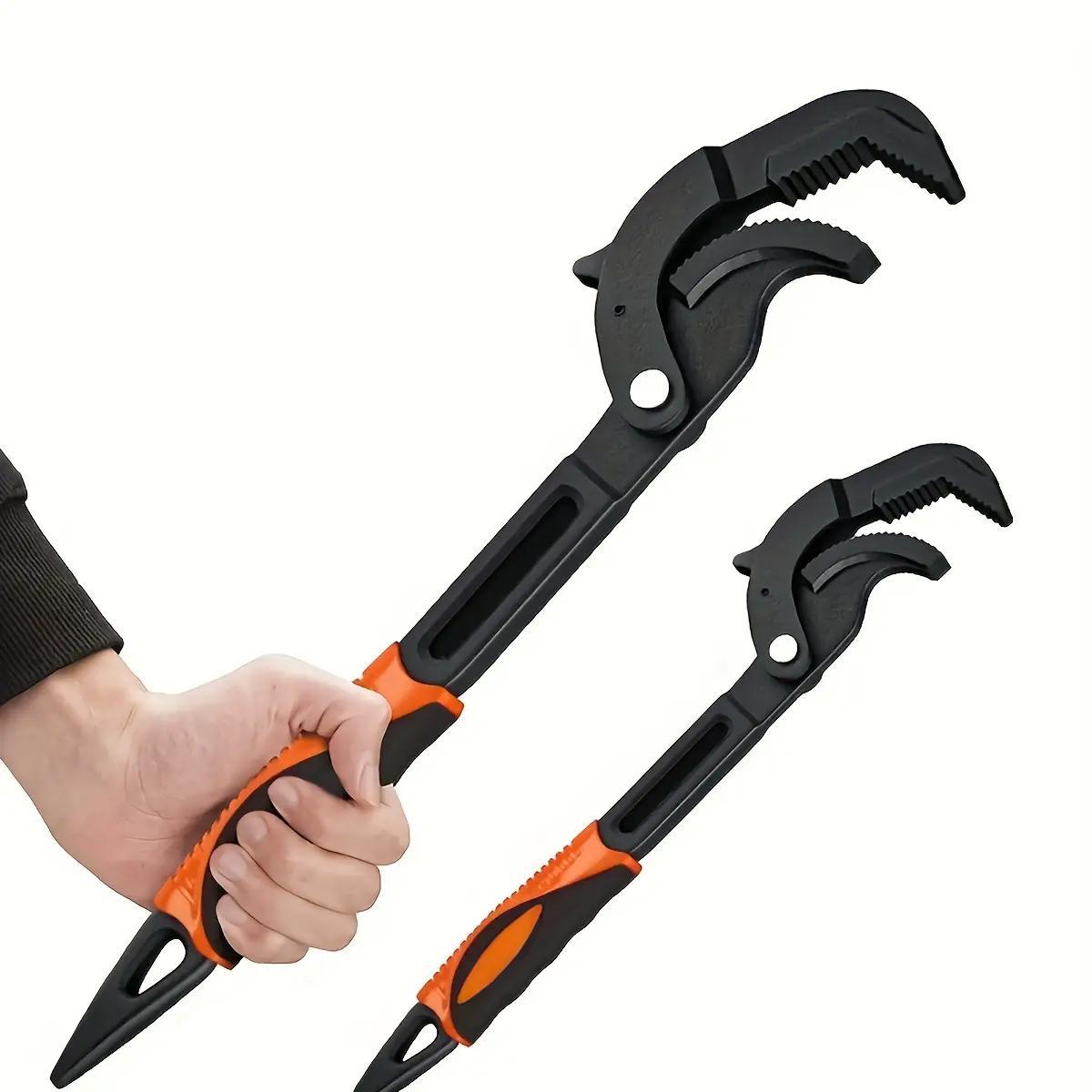 2024Universal Multi-functional Wrench, Multifunctional Quick Opening Pipe Clamp, Automatic Locking Wrench Tool, Household Repair Tool, Quick Opening Pipe Wrench Plate Tool, Portable Movable Wrench