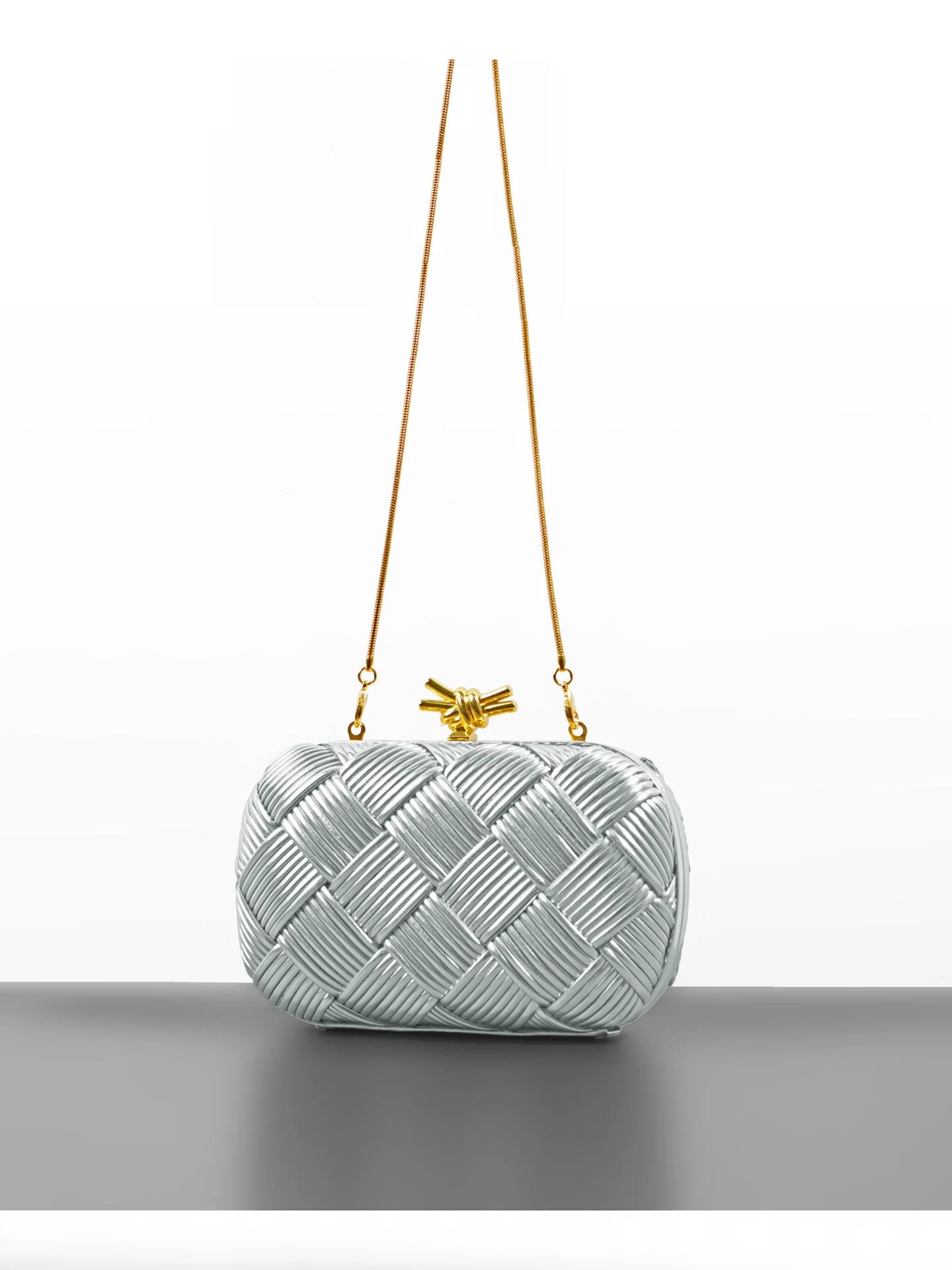 2026 Trend Luxury Golden Evening Bag For Woman Designer Party Silver Purses Elegant Women's Crossbody Bag Ladies Wedding Clutch