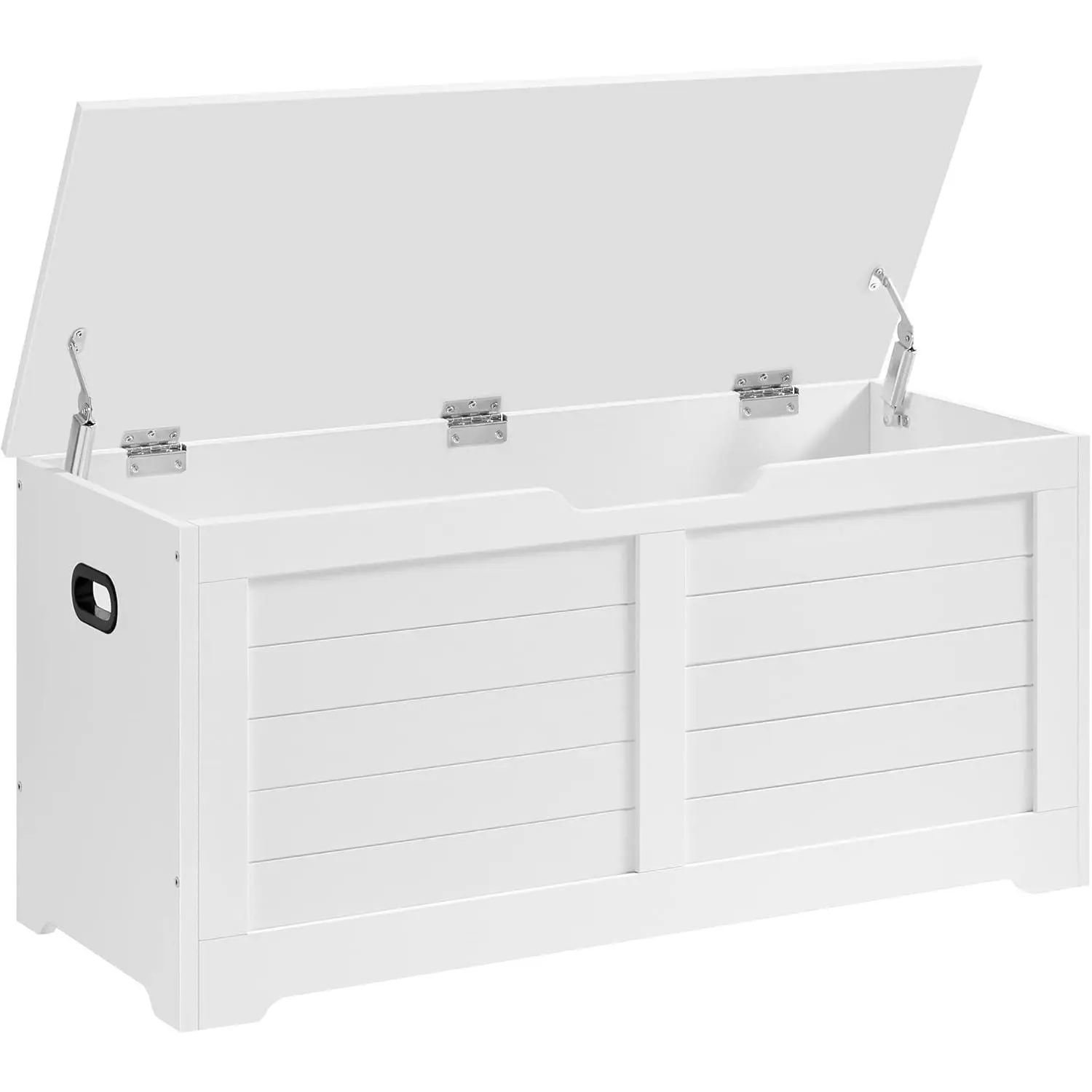 Farmhouse Style Storage Chest Bench with 2 Support Hinges, 300 lb Capacity, 15.7"d x 39.4"w x 18.3"h (39.4''w), for Entryway, Bedroom, Cloud White ULSB061T10