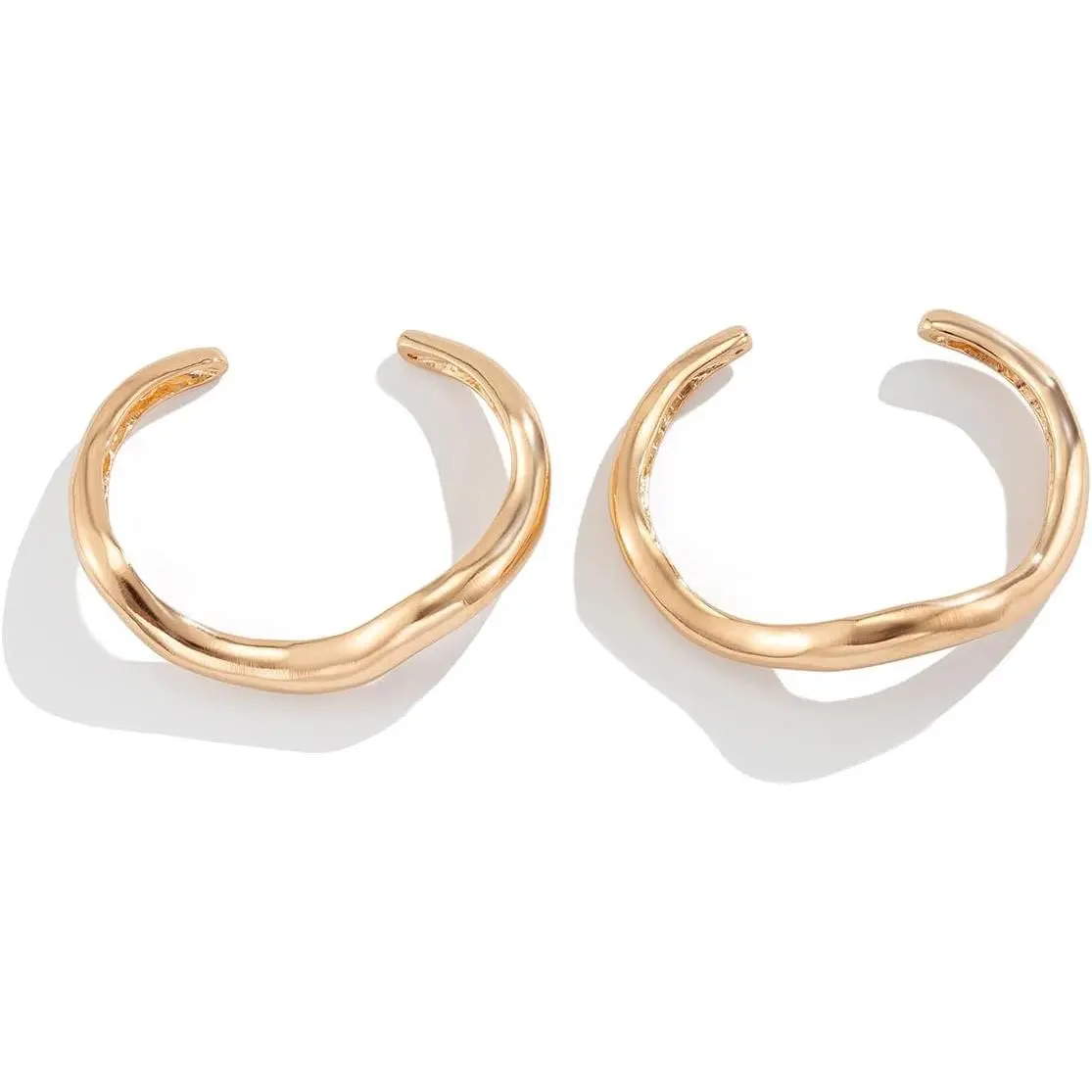 2 count Chunky  Cuffs Bracelet Arm Cuff Upper  Bangle Chunky  Bracelet Open Irregular Statement Bracelets for Women