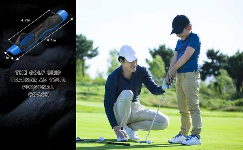 Golf Grip Trainer Attachment - Perfects Your Swing with Consistent Hand Placement, Adjustable Trainer for Customized Fit - Ideal for Golfers of All Skill Levels, Improves Overall Game Performance