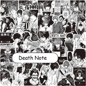 65PCS Anime Death Note Stickers Black White Decals Decoration DIY Scrapbook Luggage Laptop Bike Suitcase Car Graffiti Toys Gifts