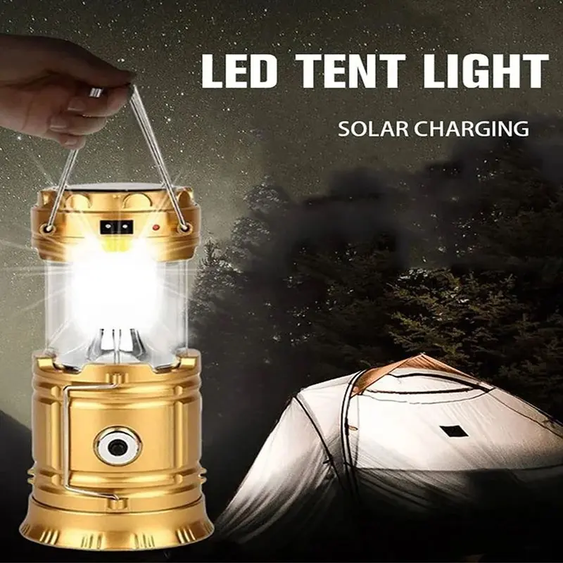 1/2Pcs foldable camping light, LED camping light, foldable portable LED camping light, lightweight and waterproof, LED flashlight, indoor and outdoor emergency light, suitable for daily/camping/hiking/night fishing/emergency situations/hurricanes/storms