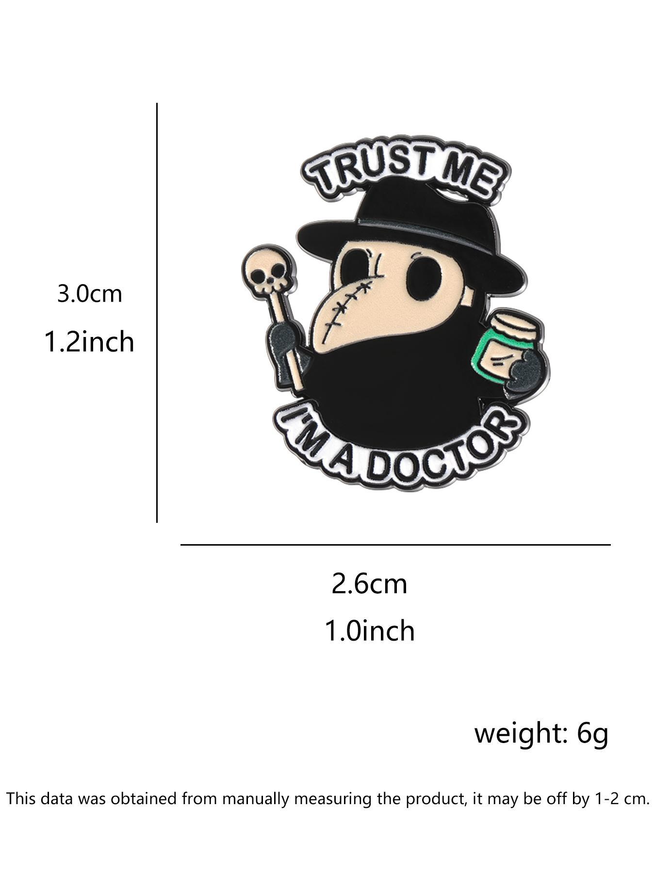 Cartoon Doctor Design Brooch, Fashion Accessory, Cute Pin Badge for Daily Clothing Decor, Trendy All-match & Exquisite Brooch for Birthday Gift, Alloy Brooch Pin