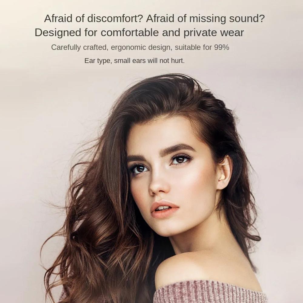 Mini TWS Wireless Bluetooth Headphones In-Ear Sleep Earbuds Stereo Sport Headset with Mic Long Standby HD Calling & Gaming