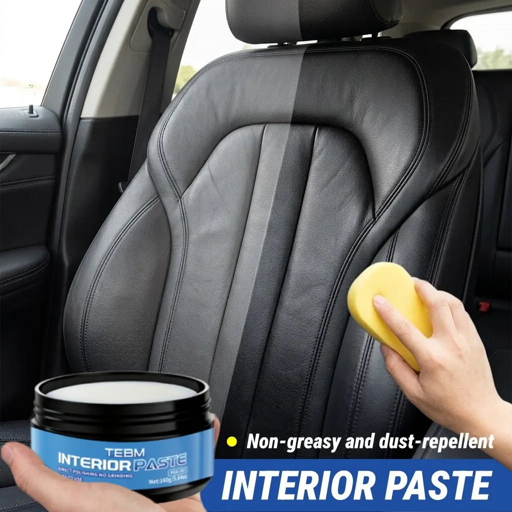 Leather Balm, Car Leather Care Cream, Interior Cleaning Renewal Balm, Quick Refresh, Non-Greasy, DIY Friendly, for Sofa, Car, Plastic Parts, Car Leather Conditioner