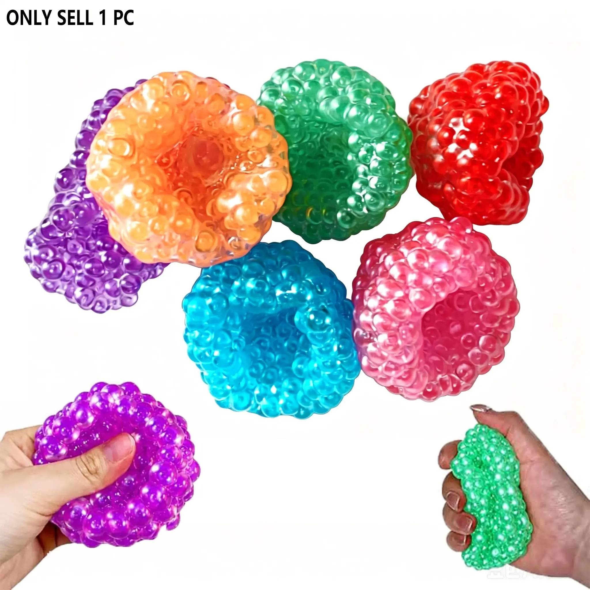 New Crunchy Noisy Stress Balls, Shapeable Crunchy Squishy Balls,Slow Rising Squishy, Fidget Sensory Toys for Anxiety Stress Relief Focus Relaxing- Portable Desktop Stress Relief Squeeze Toy, Stress Relief Fidgets, Stress Relieving Tool