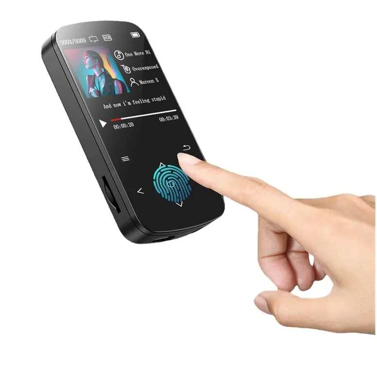 32GB Portable MP3 MP4 Player HiFi Lossless Music Player with HD Screen Ultra Thin Clip-on Sports Audio Player with FM Radio Voice Recorder Touch Buttons for Students Kids Running Workout