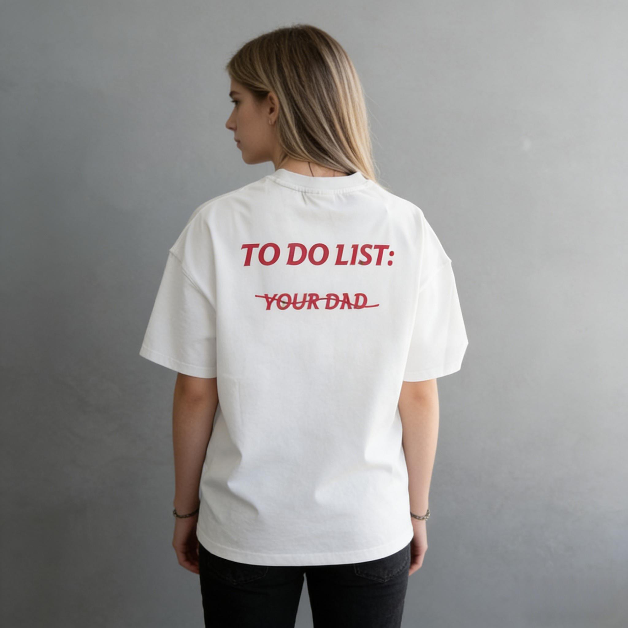 To do list: Your Dad Unisex T-Shirt, Sweatshirt, Hoodie - Gifts Suitable for Anyone Casual Unisex Graphic Casual Short Sleeve Crew Neck,Shirt for Men & Women, Gift for Her and Him Unisex T-shirt For Man And Woman, Tshirt, Streetwear Style